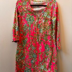 Lilly pulitzer Floral Pink and Green Dress NWT